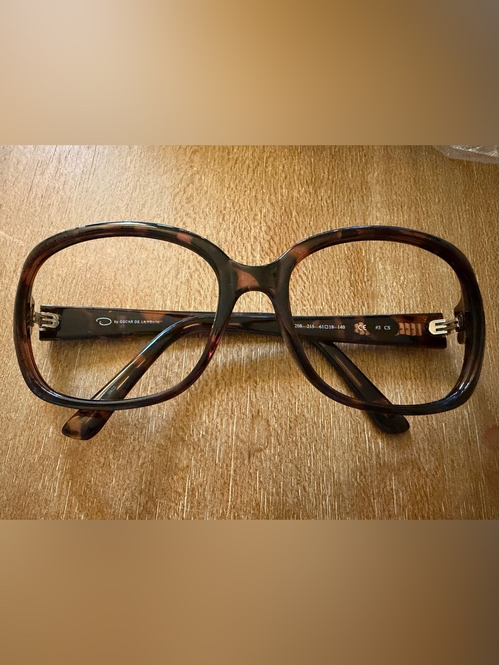 Oscar de la Renta Tortoiseshell Sunglass Arm in Brown and Black *Frame Only!*